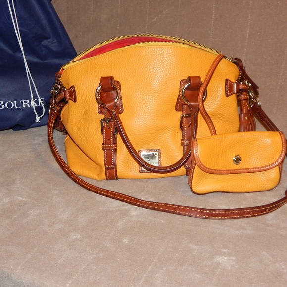 Dooney & Bourke Handbags - Dooney & Bourke Pebble Leather Domed Satchel/Pouch